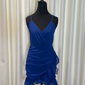Elegant Blue Sleeveless Dress